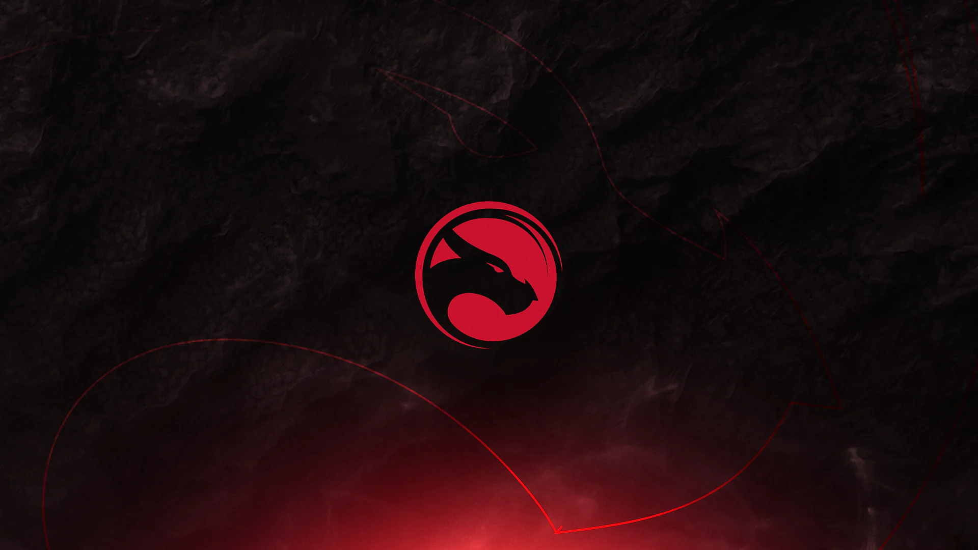 Red Echo dragon emblem on a dark textured background