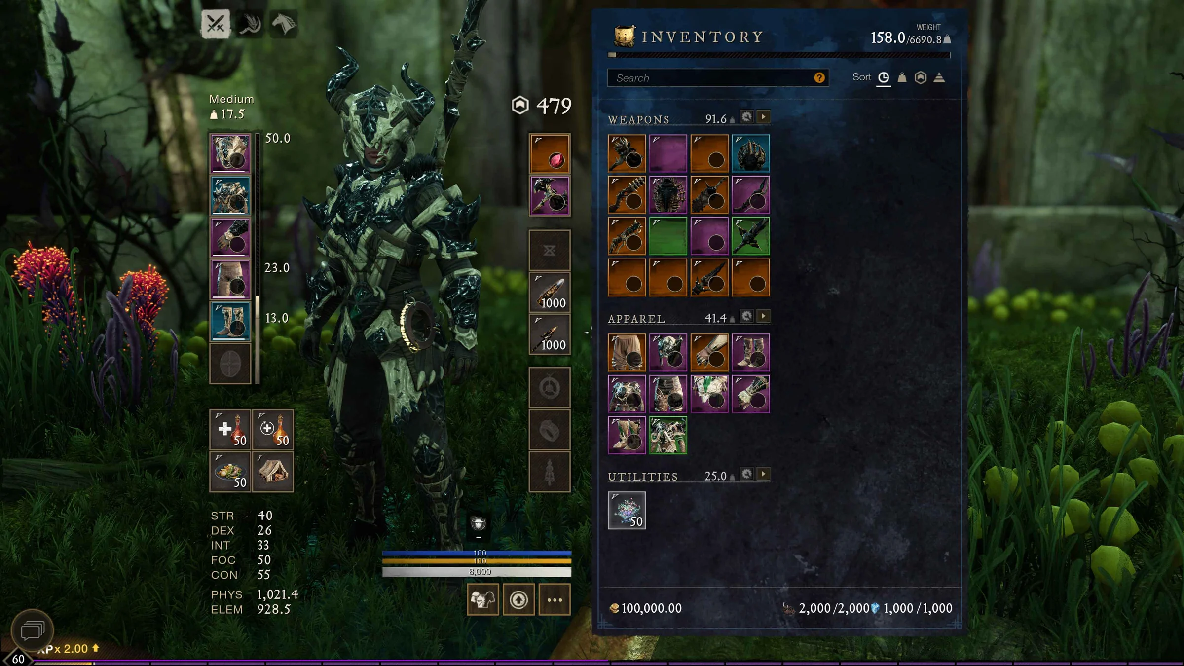 New World interface showing the Springtide Bloom event in game