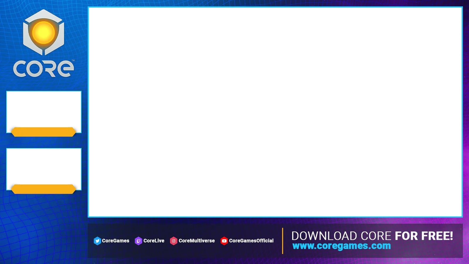 Core blue broadcast overlay