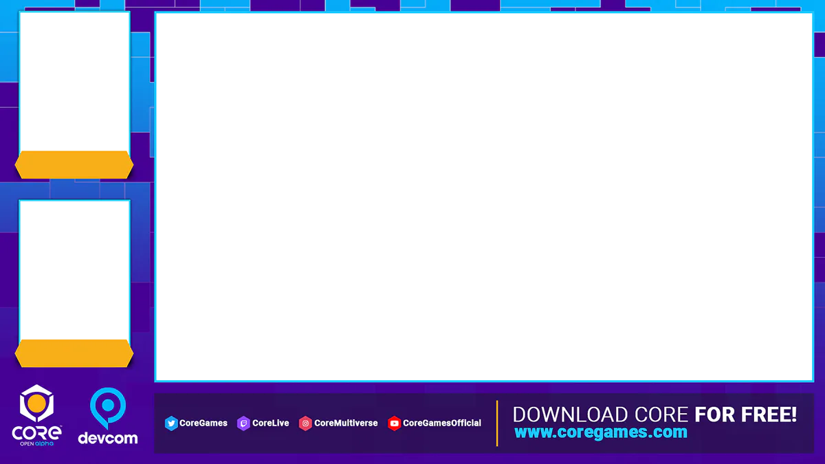 Core purple broadcast overlay