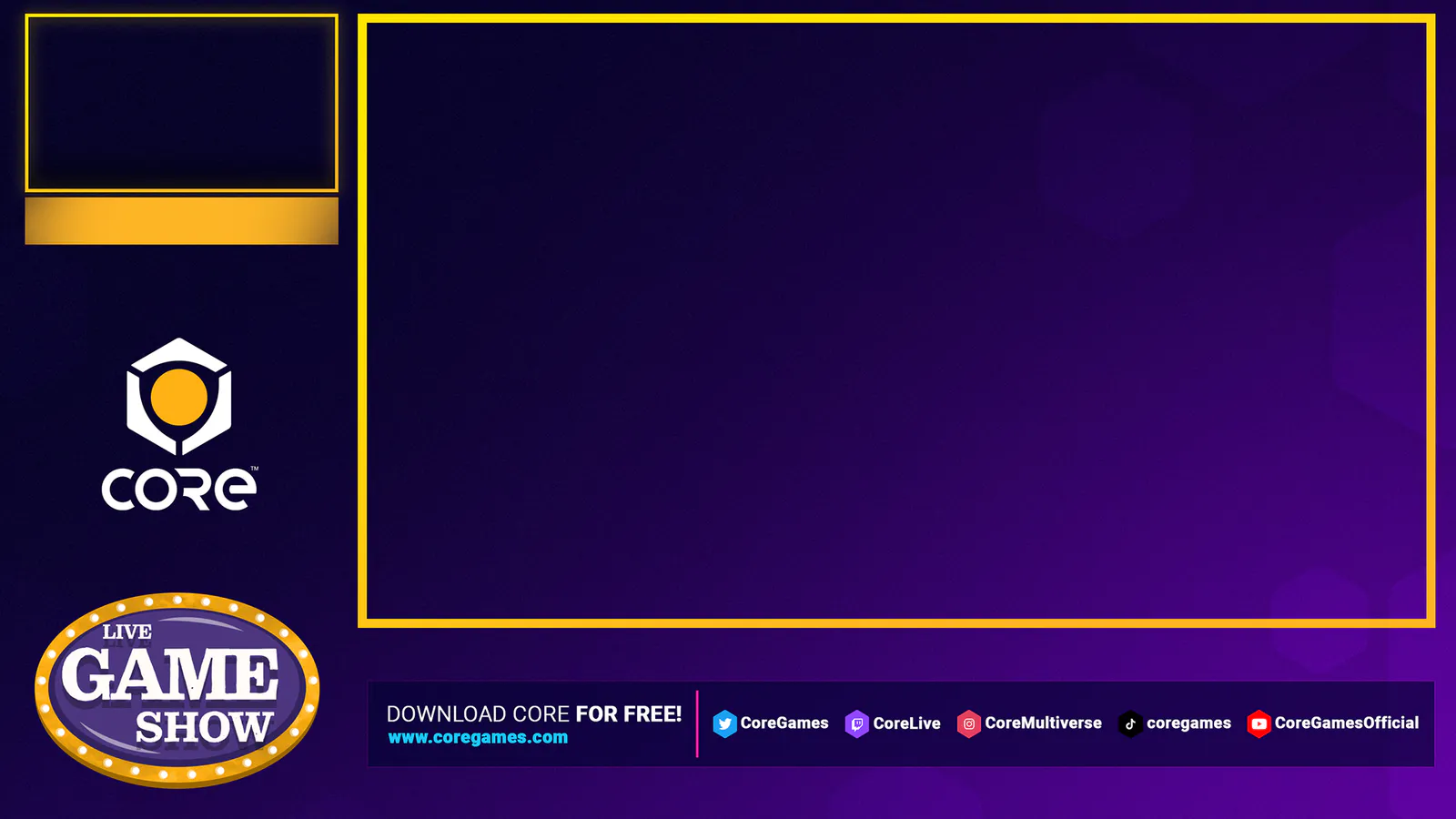 Core Gameshow broadcast overlay