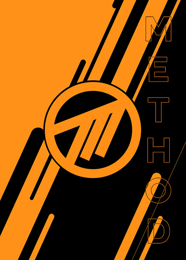 Method orange apparel graphic