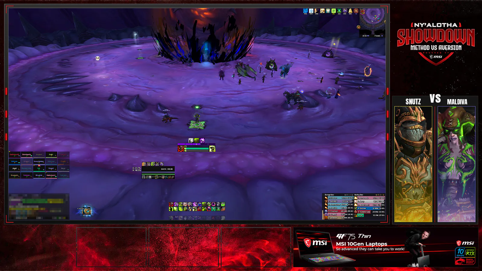 MSI Ny'alotha Showdown broadcast frame