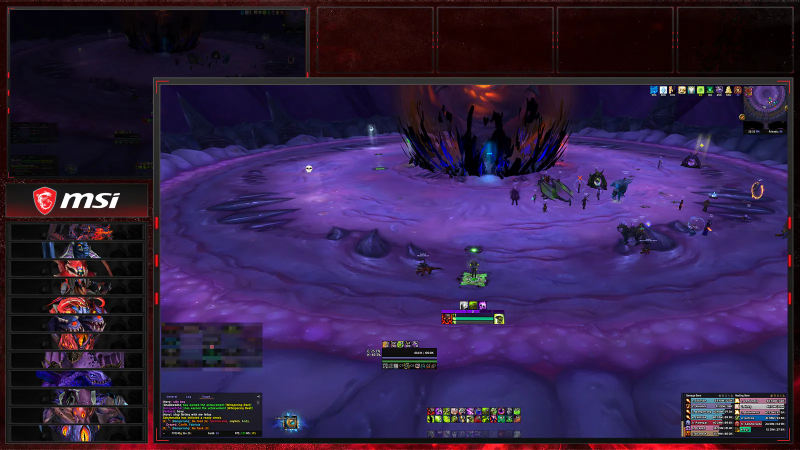 MSI Ny'alotha Showdown player broadcast frame