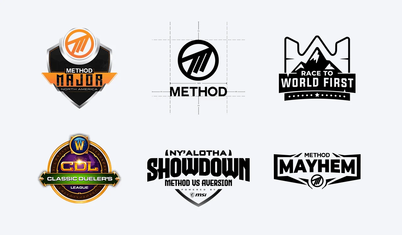 Collection of Method event and competition logos