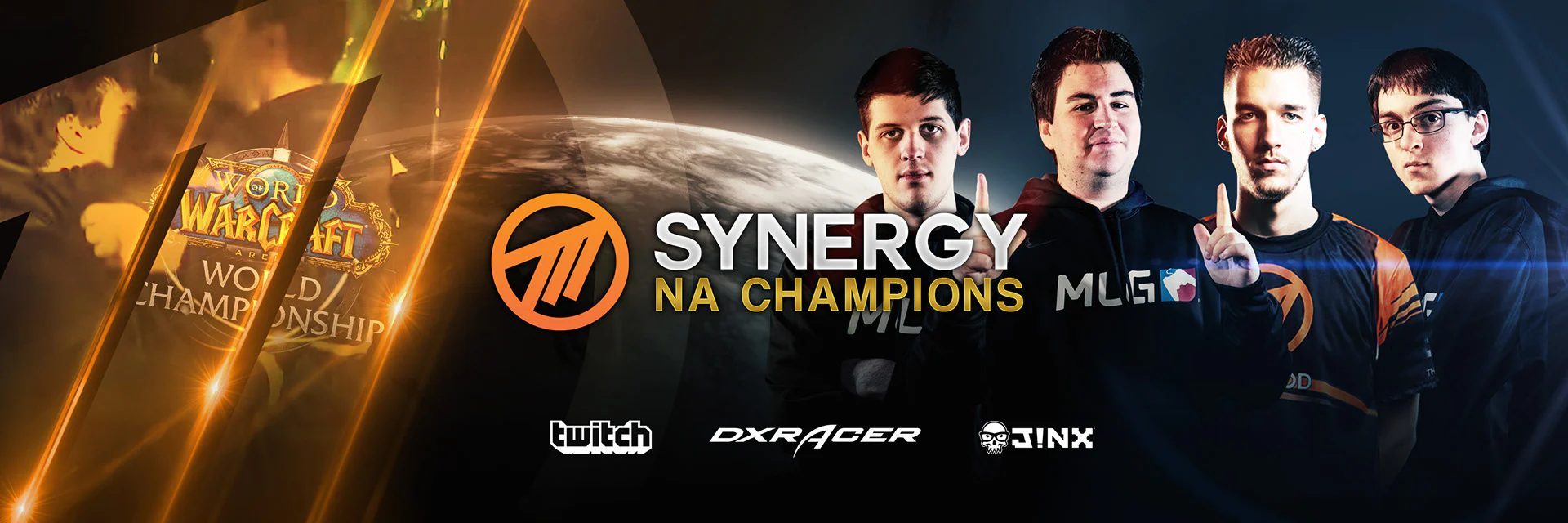 Method Synergy tournament broadcast graphic featuring the team roster